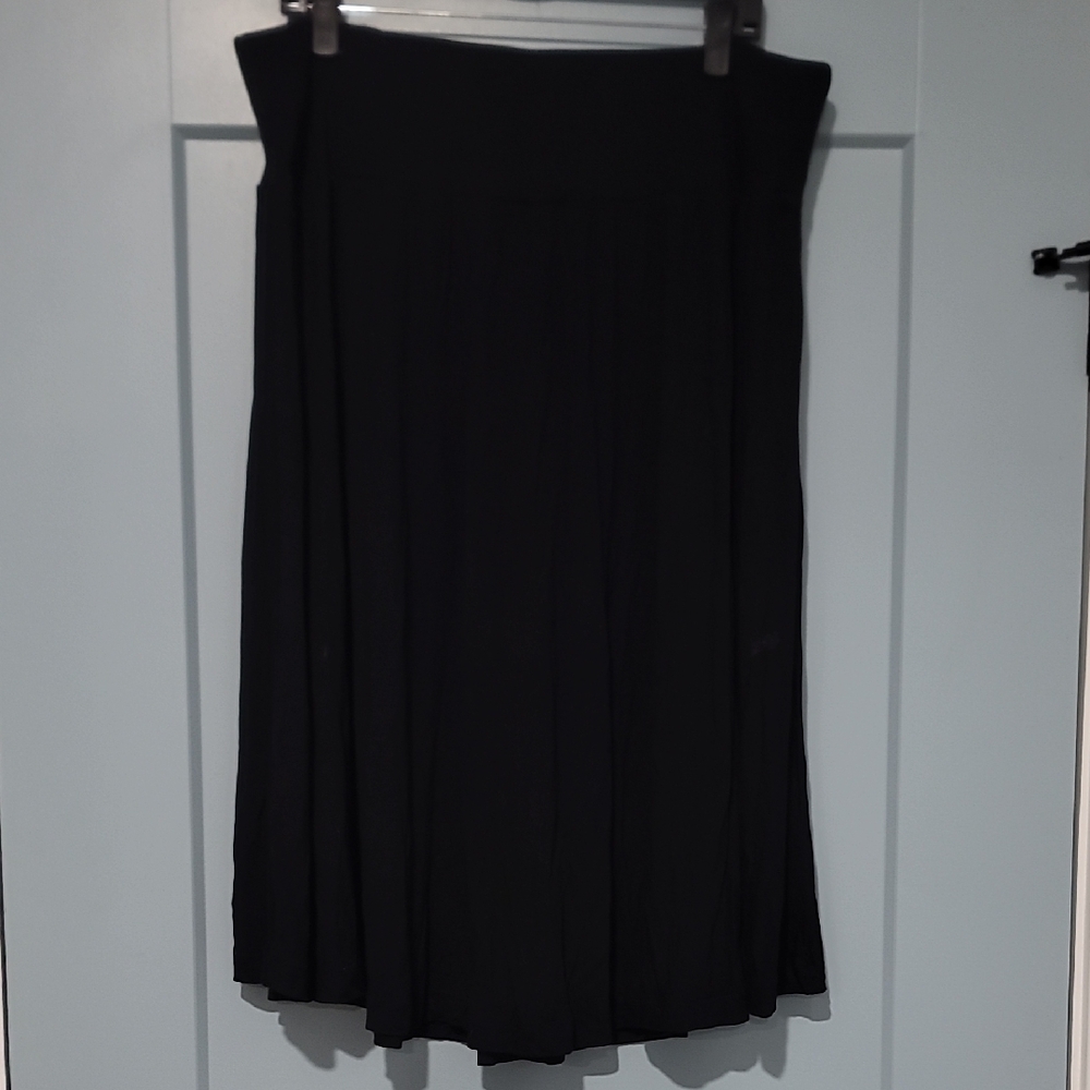 Hilary Radley Black Midi Jersey Skirt (NWT)